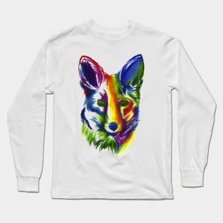 Multicolored Fox Long Sleeve T-Shirt